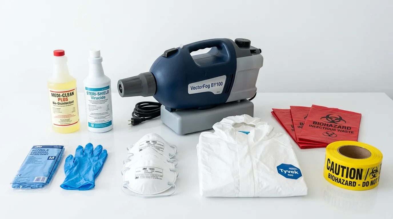 Professional biohazard remediation crew working in Zionsville