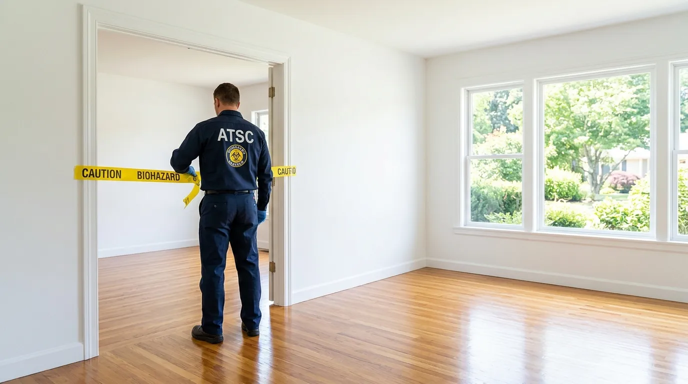 Certified biohazard cleanup crew performing Decomposition Cleanup in Zionsville